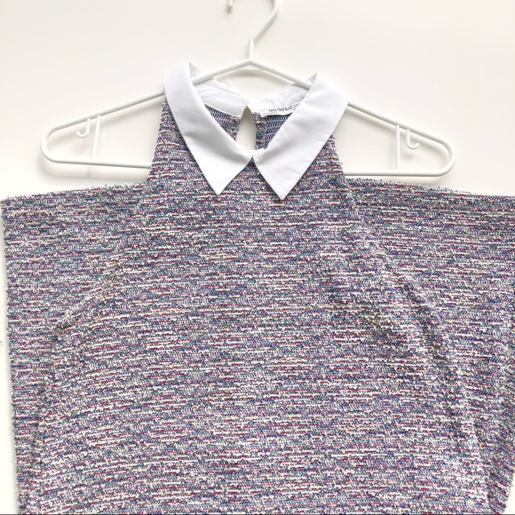 Zara Tweed Collared Halter-Neck Shift Dress, size Small - Picture 6 of 10